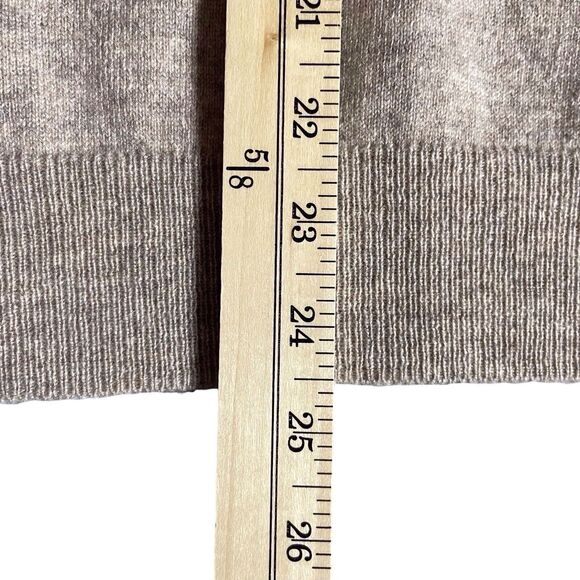 N.PEAL LONDON Olivia Round Neck Cardigan Size Large Organic Cashmere Brown Beige - Picture 15 of 16